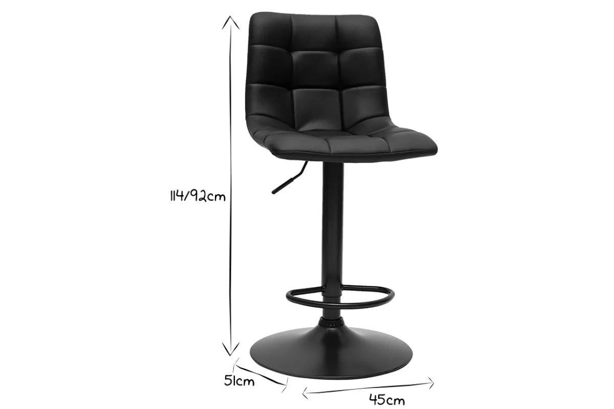 Miliboo Design-Barhocker schwarz (2er-Set) MAXWELL* Barhocker
