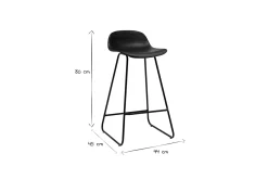 Miliboo Design-Barhocker schwarz (2er-Satz) ELLA* Barhocker