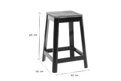 Miliboo Design-Barhocker Schwarz H 65 cm NICK* Barhocker