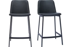Miliboo Design-Barhocker schwarz H 66 cm (2er-Set) ARSENE* Barhocker