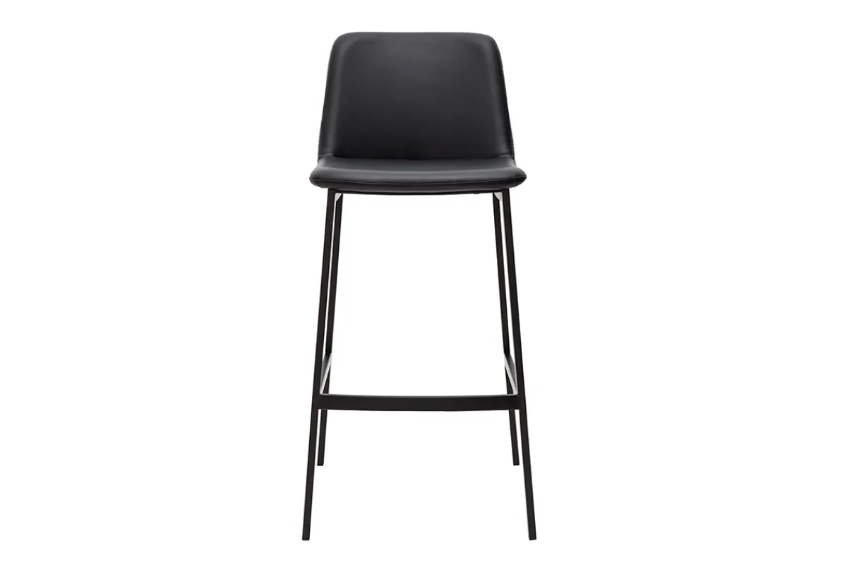 Miliboo Design-Barhocker schwarz H75 cm (2er-Set) ARSENE* Barhocker