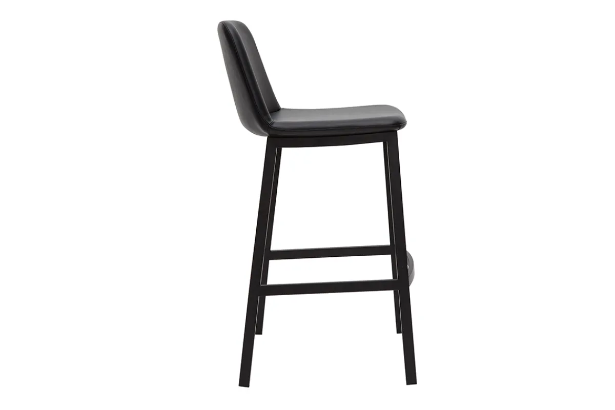 Miliboo Design-Barhocker schwarz H75 cm (2er-Set) ARSENE* Barhocker