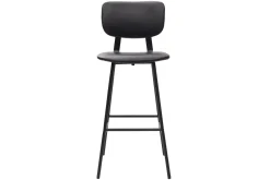 Miliboo Design-Barhocker Schwarz mit Metallbeinen 75 cm (2 Stk.) LAB* Barhocker
