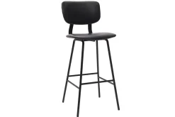 Miliboo Design-Barhocker Schwarz mit Metallbeinen 75 cm (2 Stk.) LAB* Barhocker