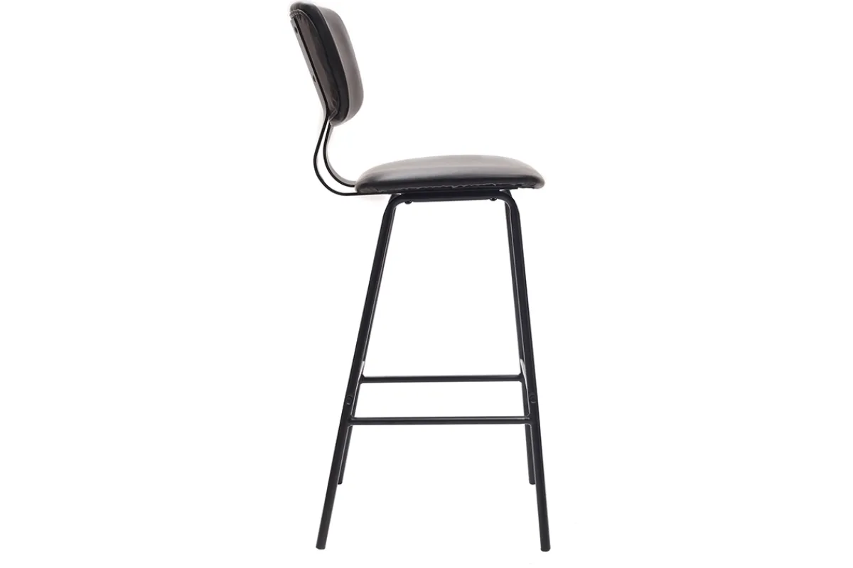 Miliboo Design-Barhocker Schwarz mit Metallbeinen 75 cm (2 Stk.) LAB* Barhocker