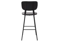 Miliboo Design-Barhocker Schwarz mit Metallbeinen 75 cm (2 Stk.) LAB* Barhocker