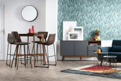Miliboo Design-Barhocker Schwarz mit Metallbeinen 75 cm (2 Stk.) LAB* Barhocker