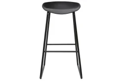 Miliboo Design-Barhocker Schwarz mit Metallbeinen (2 Stk.) PEBBLE* Barhocker