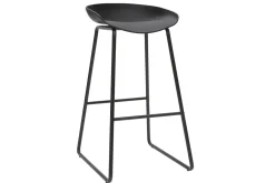 Miliboo Design-Barhocker Schwarz mit Metallbeinen (2 Stk.) PEBBLE* Barhocker