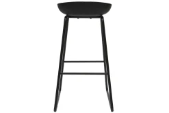 Miliboo Design-Barhocker Schwarz mit Metallbeinen (2 Stk.) PEBBLE* Barhocker
