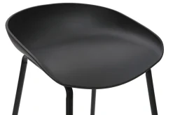 Miliboo Design-Barhocker Schwarz mit Metallbeinen (2 Stk.) PEBBLE* Barhocker