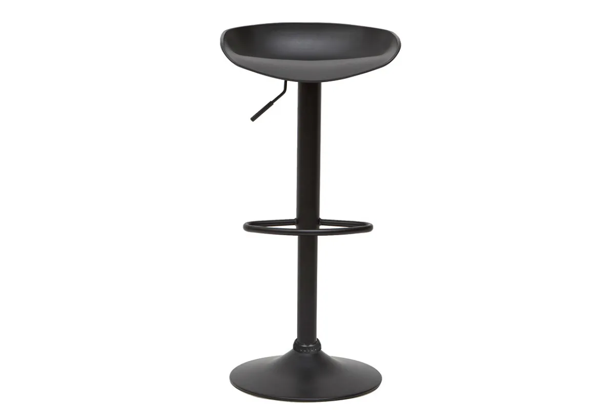 Miliboo Design-Barhocker Schwarz mit Metallbeinen (2 Stk.) PEBBLE* Barhocker