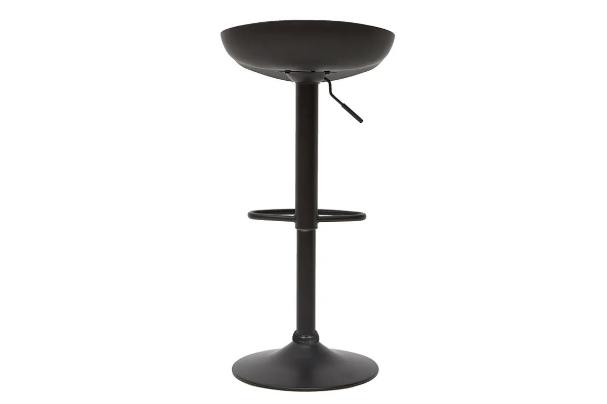 Miliboo Design-Barhocker Schwarz mit Metallbeinen (2 Stk.) PEBBLE* Barhocker