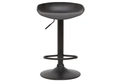 Miliboo Design-Barhocker Schwarz mit Metallbeinen (2 Stk.) PEBBLE* Barhocker