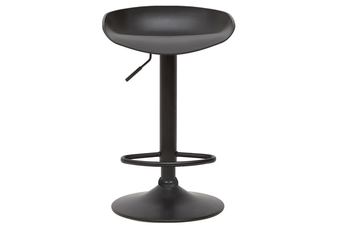 Miliboo Design-Barhocker Schwarz mit Metallbeinen (2 Stk.) PEBBLE* Barhocker