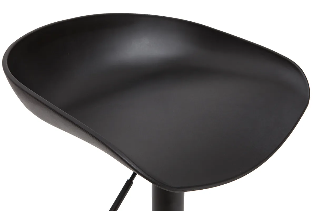 Miliboo Design-Barhocker Schwarz mit Metallbeinen (2 Stk.) PEBBLE* Barhocker