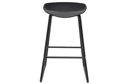 Miliboo Design-Barhocker Schwarz mit Metallbeinen (2 Stk.) PEBBLE* Barhocker