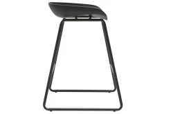 Miliboo Design-Barhocker Schwarz mit Metallbeinen (2 Stk.) PEBBLE* Barhocker