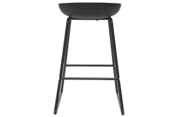 Miliboo Design-Barhocker Schwarz mit Metallbeinen (2 Stk.) PEBBLE* Barhocker