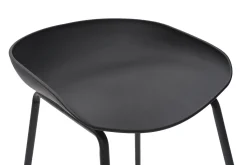 Miliboo Design-Barhocker Schwarz mit Metallbeinen (2 Stk.) PEBBLE* Barhocker