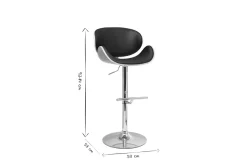 Miliboo Design-Barhocker Schwarz und helles Holz WALNUT* Barhocker