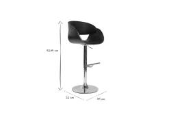 Miliboo Design-Barhocker Schwarz und Holz DIOS* Barhocker
