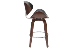 Miliboo Design-Barhocker Schwarz und dunkles Holz 65 cm WALNUT* Barhocker