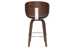 Miliboo Design-Barhocker Schwarz und dunkles Holz 65 cm WALNUT* Barhocker