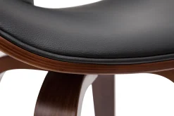 Miliboo Design-Barhocker Schwarz und dunkles Holz 65 cm WALNUT* Barhocker