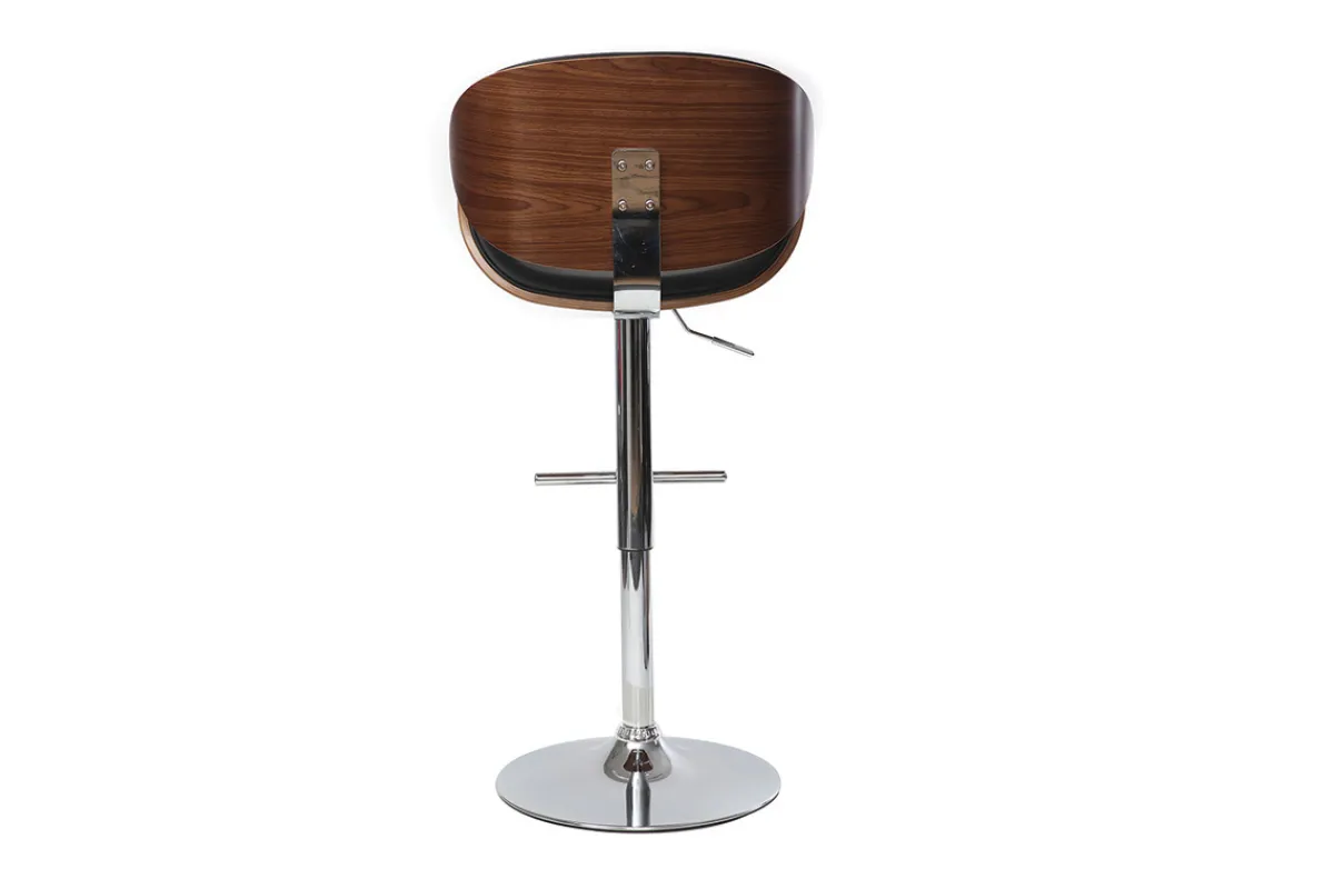 Miliboo Design-Barhocker Schwarz und Holz WALNUT* Barhocker