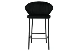 Miliboo Design-Barhocker schwarzem Samt H68 cm (2er-Set) DALLY* Barhocker