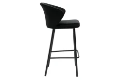 Miliboo Design-Barhocker schwarzem Samt H68 cm (2er-Set) DALLY* Barhocker