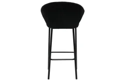 Miliboo Design-Barhocker schwarzem Samt H68 cm (2er-Set) DALLY* Barhocker