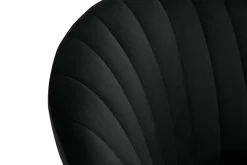 Miliboo Design-Barhocker schwarzem Samt H68 cm (2er-Set) DALLY* Barhocker
