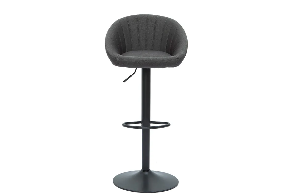 Miliboo Design-Barhocker verstellbar anthrazitgrau 2er-Set SHERU* Barhocker
