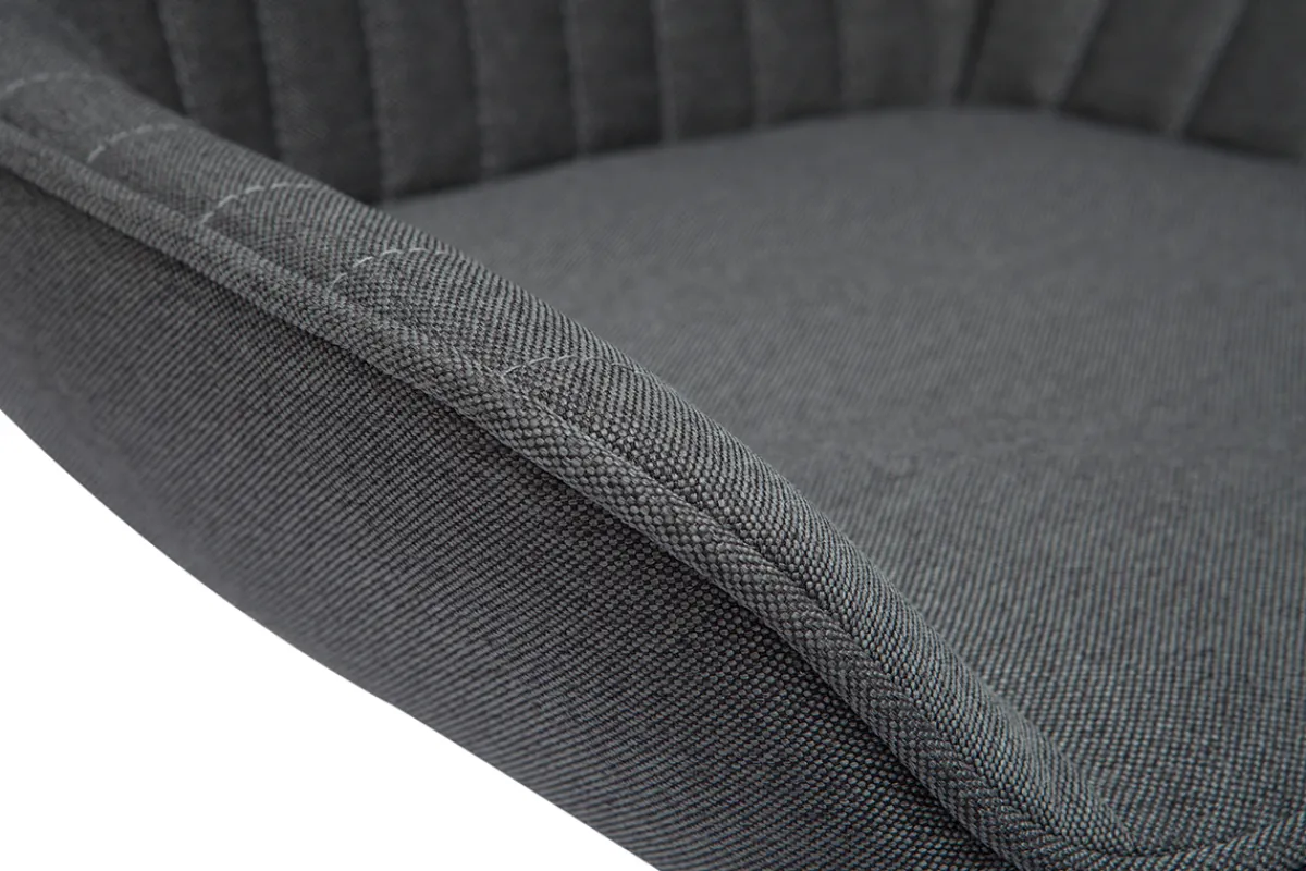 Miliboo Design-Barhocker verstellbar anthrazitgrauer Stoff 2er-Set RONNIE* Barhocker