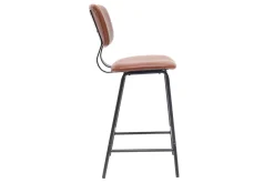Miliboo Design-Barhocker Vintage Hellbraun mit Metallbeinen 65 cm (2 Stk.) LAB* Barhocker