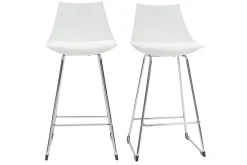 Miliboo Design-Barhocker weiß 65 cm (2er-Satz) JUNE* Barhocker