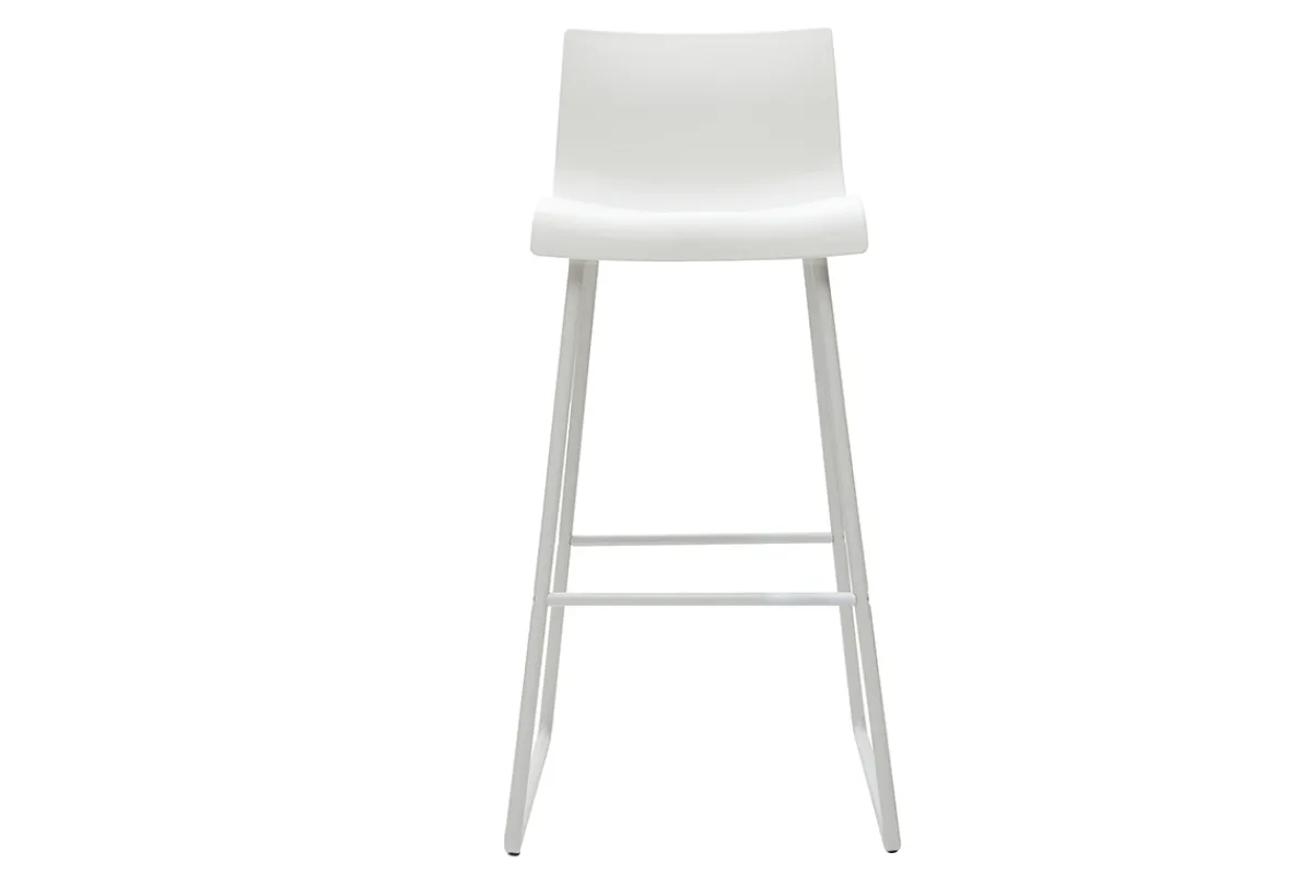 Miliboo Design-Barhocker Weiß 76 cm (2er-Set) ONA* Barhocker