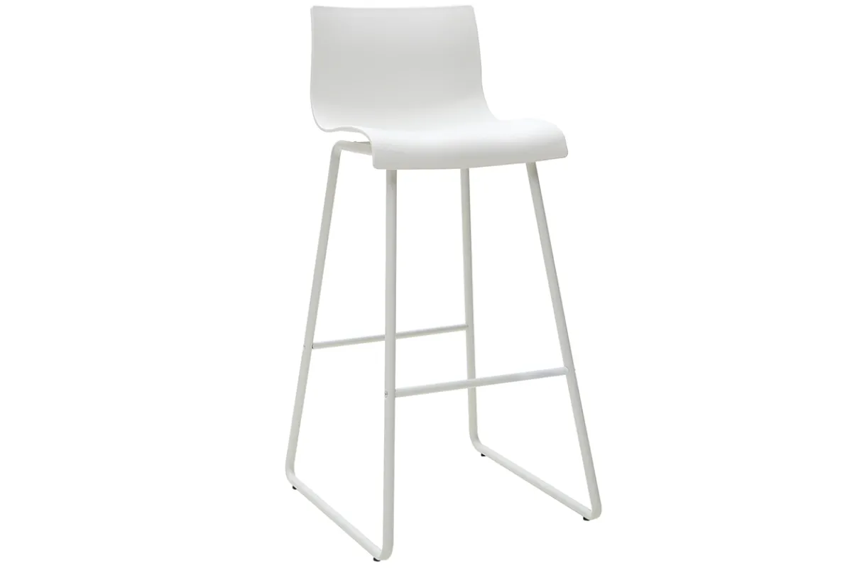 Miliboo Design-Barhocker Weiß 76 cm (2er-Set) ONA* Barhocker