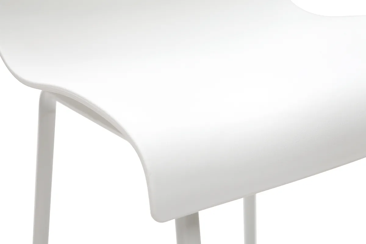 Miliboo Design-Barhocker Weiß 76 cm (2er-Set) ONA* Barhocker