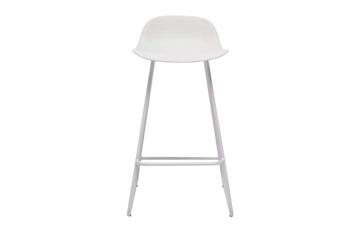 Miliboo Design-Barhocker weiß H65 cm (2er-Satz) ELLA* Barhocker