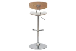 Miliboo Design-Barhocker weiß mit hellem Holz (2er-Set) VASCO* Barhocker