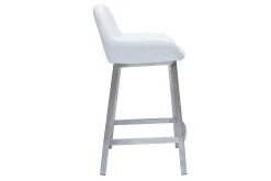 Miliboo Design-Barhocker weiß mit Metallfuß (2er-Set) RINGER* Barhocker
