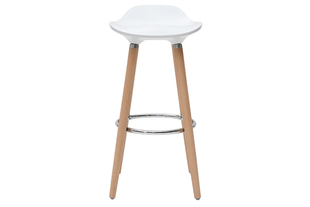 Miliboo Design-Barhocker Weiß skandinavisch 2er-Set GILDA* Barhocker