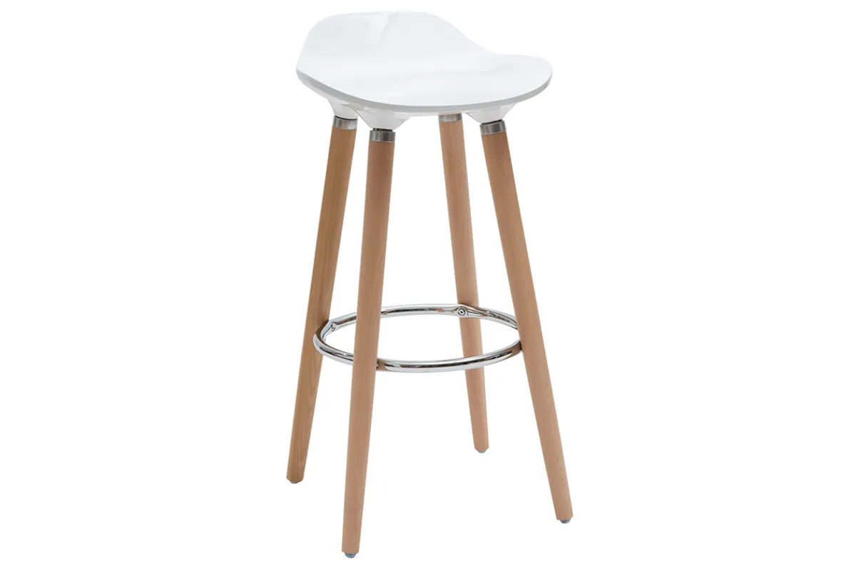Miliboo Design-Barhocker Weiß skandinavisch 2er-Set GILDA* Barhocker