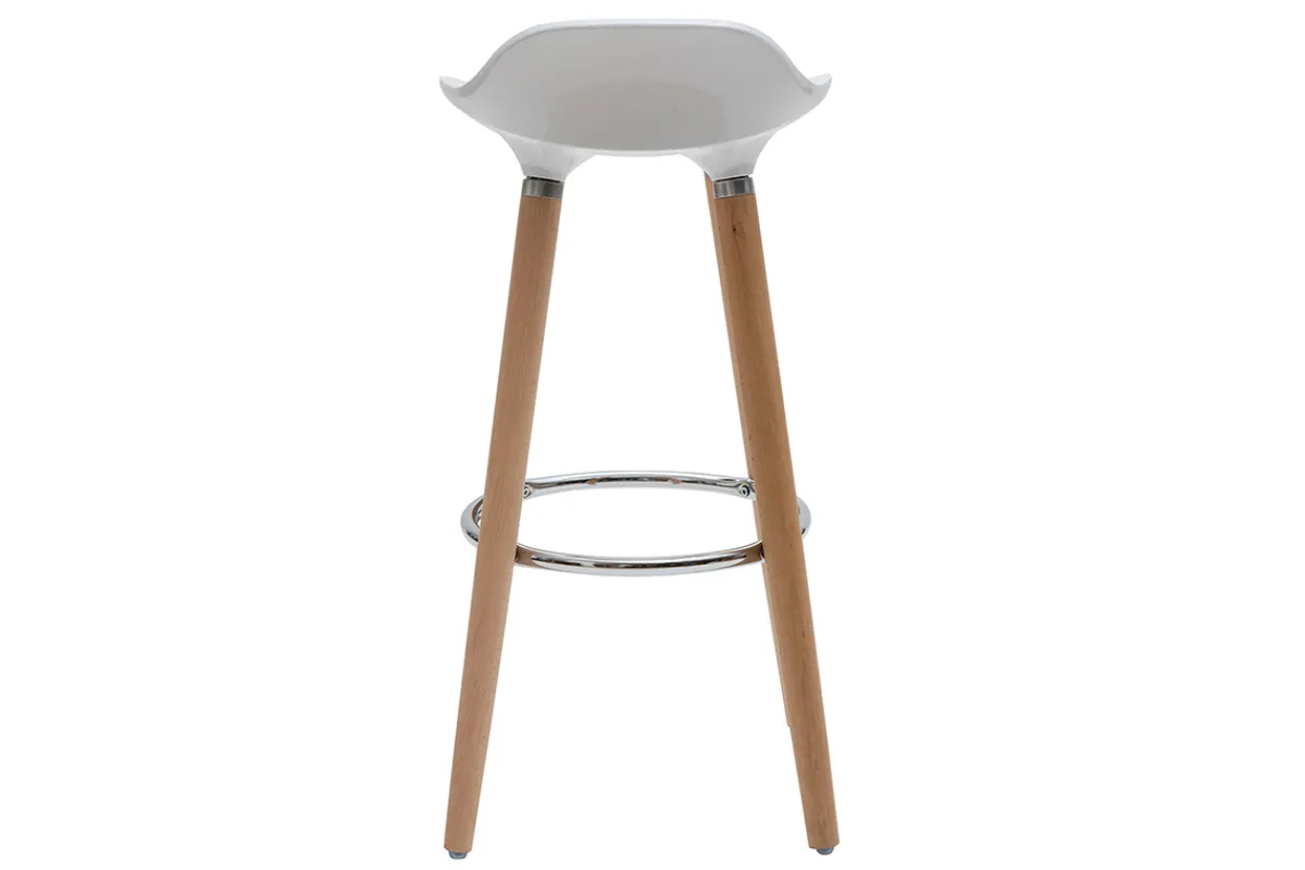 Miliboo Design-Barhocker Weiß skandinavisch 2er-Set GILDA* Barhocker