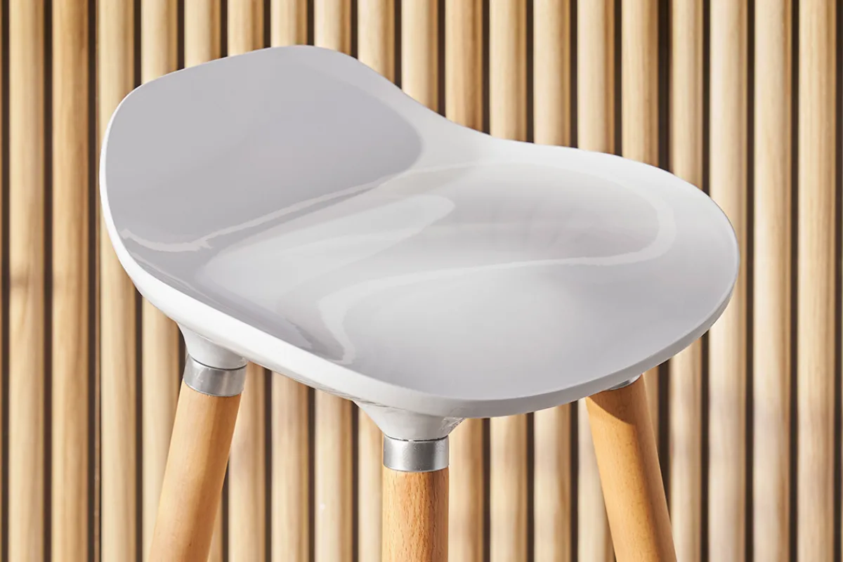 Miliboo Design-Barhocker Weiß skandinavisch 2er-Set GILDA* Barhocker