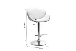 Miliboo Design-Barhocker Weiß und helles Holz WALNUT* Barhocker