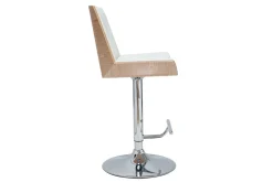 Miliboo Design-Barhocker weiß und helles Holz MELKIOR* Barhocker